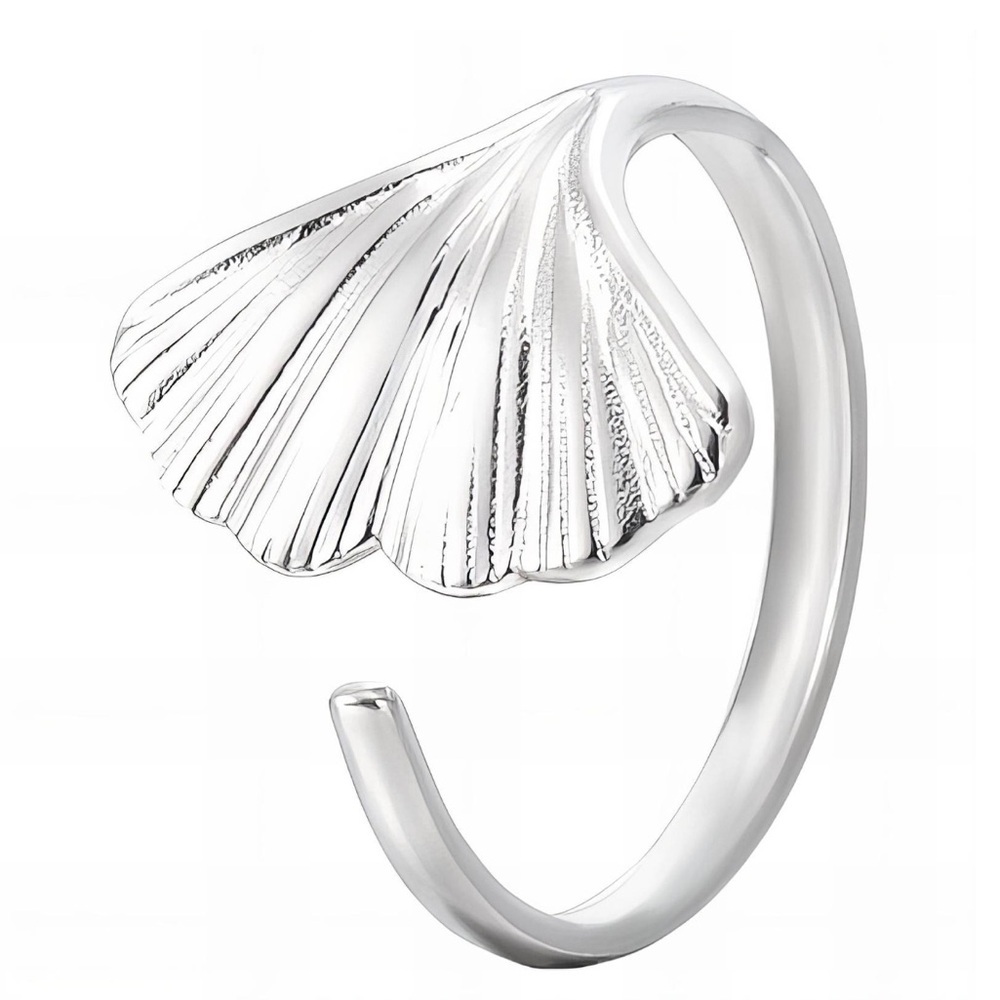 Stainless Steel Mermaid Tail Ring Adjustable Open Wrap Silver Coastal